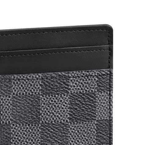 Card Holder Pince Damier Graphite Canvas .